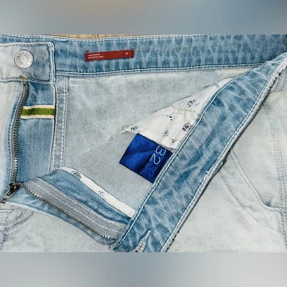 Anthropologie - Pilcro Distressed Denim Shortie Shorts in Light Wash size 32 - Picture 8 of 16